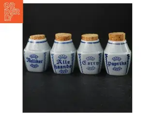 Porcelænskrydderikrukker fra Søholm (str. 11x6 cm)