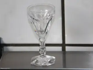 Holmegaard Lalaing snapseglas sekskantet planslebe