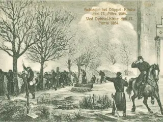 Krigen 1864. Ved Dybbøl Kirke