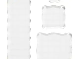 Akrylblok , str. 2,5x2,5+5x5+7,6x7,6+5x16,5 cm, tykkelse 1 cm, 4stk./ 1 pk.