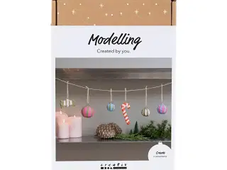 DIY Kit Modellering, Julefigurer af pulp, ass. farver, 1 pk.