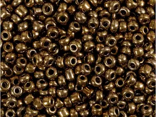 Rocaiperler, diam. 3 mm, str. 8/0, hulstr. 0,6-1,0 mm, bronze, 25g/ 1 pk.