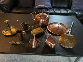 Gamle kobber og Messing ting fra dødsbo.