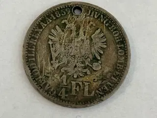 1/4 Fl 1859 Austria - Bad condition