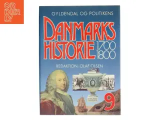 Danmarks Historie 1700-1800 bog fra Gyldendal og Politikens
