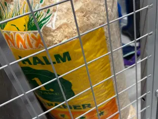 Kanin bur + bundstrøelse