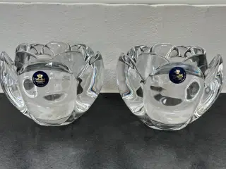 Royal Copenhagen crystal fyrfadsstager 