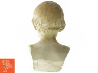 Skulptur af menneskehoved, gipsbuste (str. 33 cm)