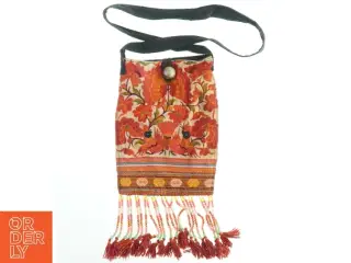Håndlavet taske med broderet mønster (str. 31x23 cm)