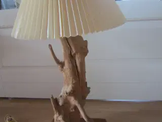 Helt UNIK træ bordlampe fra 60erne