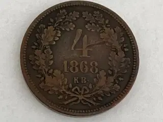 4 Kreuzers 1868 Hungary