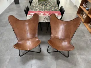 Flagermus stole i læder