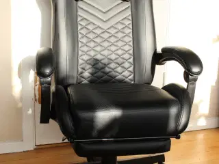 HALLUM Legend Gamer-stol benstøtte sort til salg