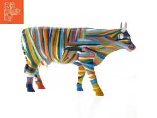 Farverig ko fra cowparade. Large. (str. 31 cm)