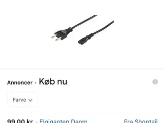 Forskellige strømkabel universal, Qnect C13 3-pole
