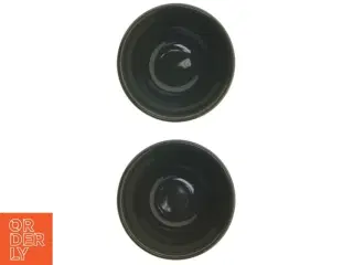 Sorte keramik skåle 2 stk. (str. Ø. 10 cm. 2 styk)