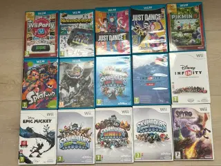 15 Wii spil. Skylander og Disney figurer