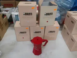Kaffekoger BIALETTI MOKA EXPRESS RED, med 6 stk. kopper