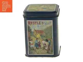 Vintage metal opbevaringsdåse fra Nestlé (str. 12x9x9 cm)