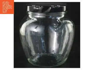 Glasbeholder med låg (str. 15 cm)