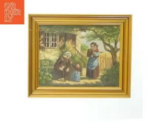 Maleri med ramme (str. 43x35 cm)