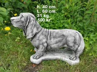 HAVEFIGUR - HUNDE -flere modeller - frostsikre