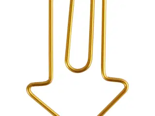 Klips, pil, str. 40x25 mm, guld, 6stk./ 1 pk.