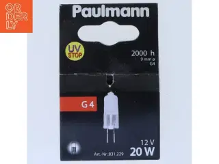 Halogen pære Paulmann G4 12V 20W fra Paulmann
