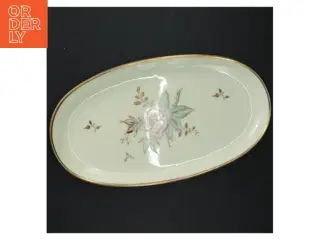 Porcelænsfad med blomstermotiv fra B&G (str. 28 x 16 cm)