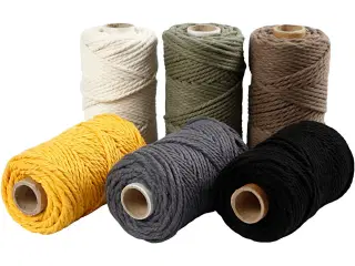 Macramé Reb 55m - 4mm, Assorterede Farver