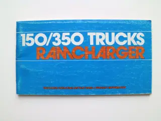 Dodge Ramcharger 150 / 350 Instruktionsbog - 1983
