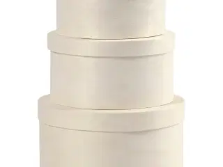 Rund spånæske, H: 5,4+6,5+7,3 cm, diam. 10+11+13 cm, 3stk./ 1 sæt