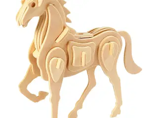 3D konstruktionsfigur, hest, str. 18x4,5x16 cm, 1 stk.