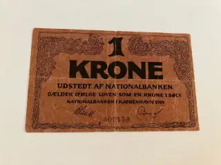 1 Krone 1914 Rød Danmark