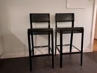 Barstole højstole i sort metal