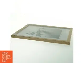Indrammet billede med træbro motiv fra Nielsen (str. 21x29,7 cm)