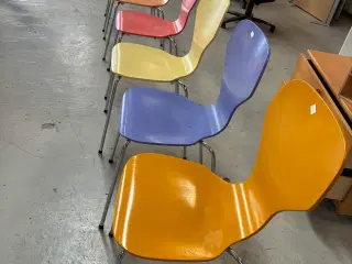Stole farvet