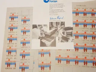 Julemærkeark Grønland & Færøerne fra 1977 til 1995