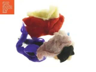 Forskellige farver uld til filtning