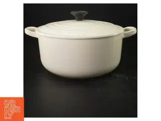 Støbejernsgryde med låg fra Le Creuset (str. Ø. 21 cm)