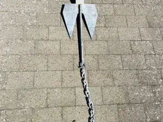 8 Kgs anker med 1 m rustfri kæde