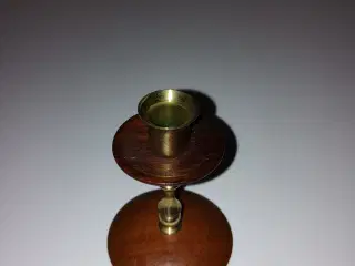 Palisander/messing lysestage