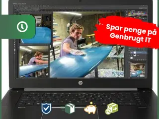 15" HP ZBook Studio G3 - Intel Core I7 6820HQ 2,7GHz 512GB NVMe 16GB Win10 Pro - Grade B - bærbar computer