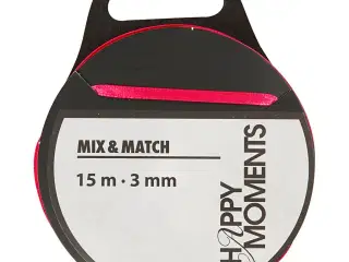 Pink Satinbånd 3 mm - 15 meter til Dekoration