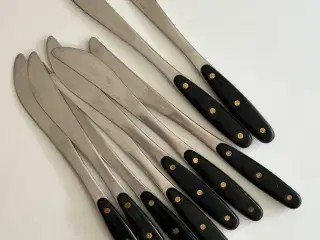 Hackman Finland stainless bordknive, 8 stk samlet