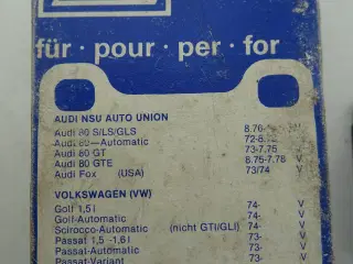VW Golf,Passat ,nye ATE bremseklodser til i for