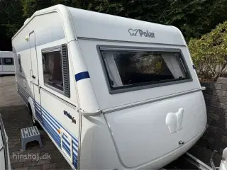 2004 - Polar   Fin ældre vintervogn med bla mover og fortelt fra Hinshøj Caravan A/S.