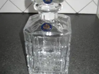 Glas karaffel faset slebet med prop