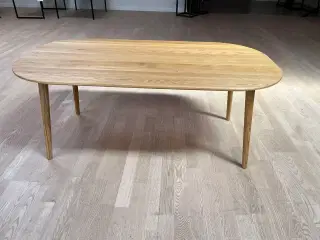 Sofabord 65x120x48 cm. Massiv  natur olieret egetræ