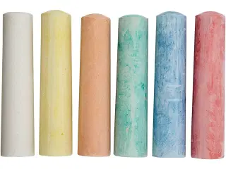 Gadekridt - 6 farver til kreativ udendørs leg